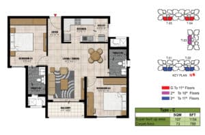 Prestige Willow Tree TYPE C 2 BED UNIT