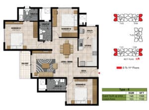 Prestige Willow Tree TYPE E 3 BED UNIT