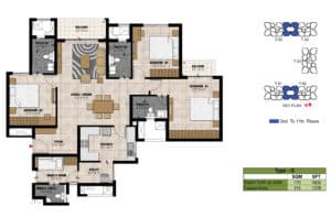 Prestige Willow Tree TYPE G 3 BED + MAID’S UNIT