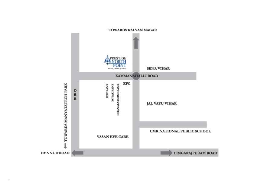 prestige north point location map