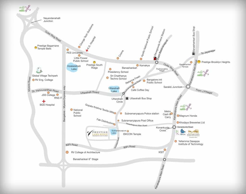 Prestige Lake Ridge location map