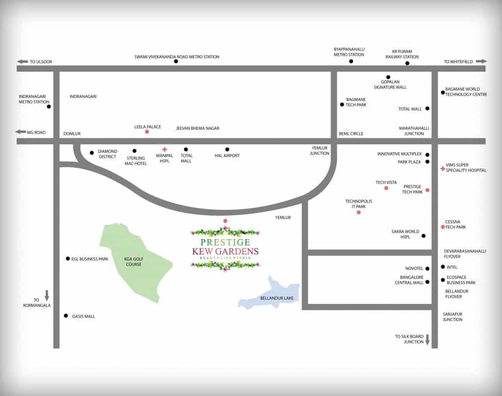 Prestige Kew Gardens location map