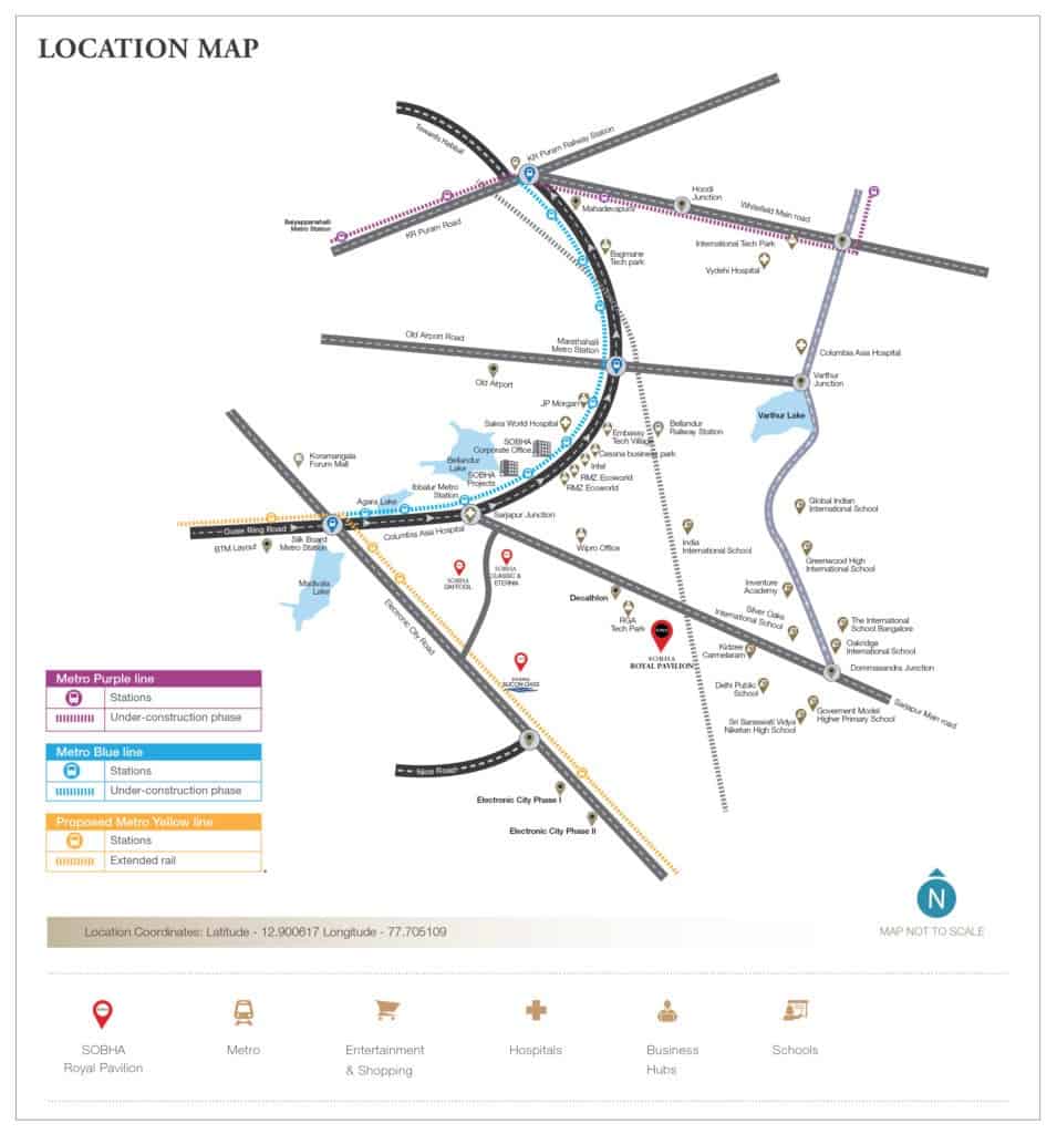 Sobha Royal Pavilion Location