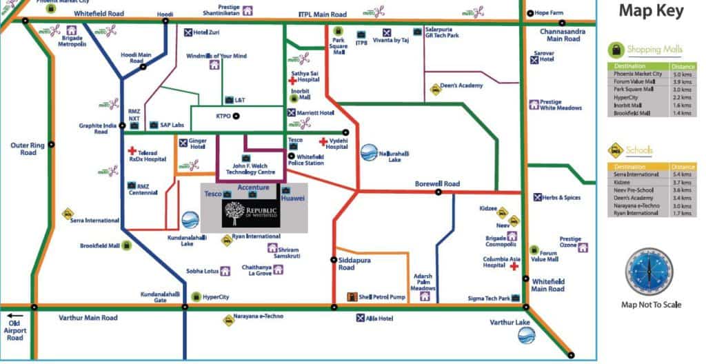 Divyasree Republic of Whitefield Location