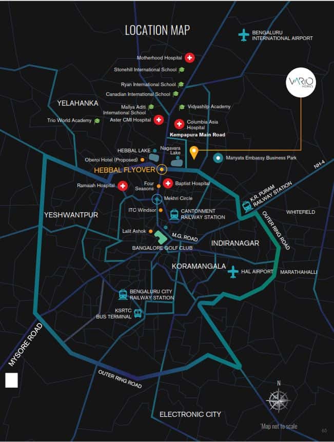 Karle Vario Homes Nagavara Location Map