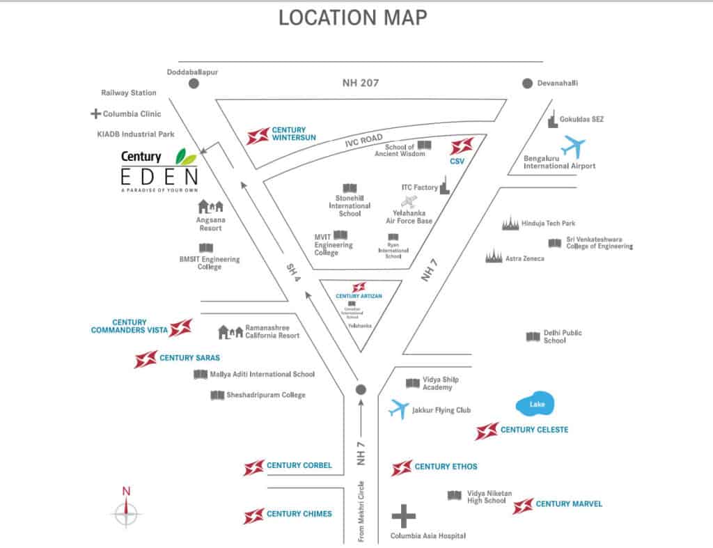 Century Eden Location Map