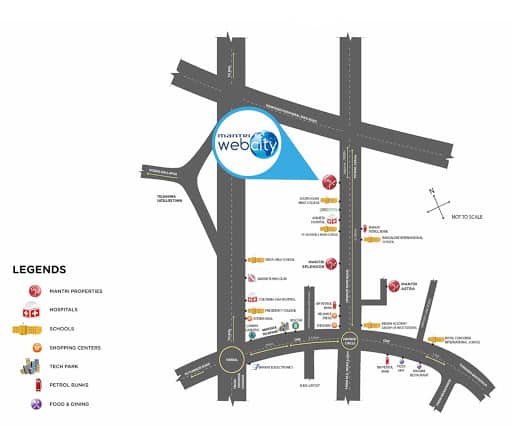 Mantri Webcity Location Map