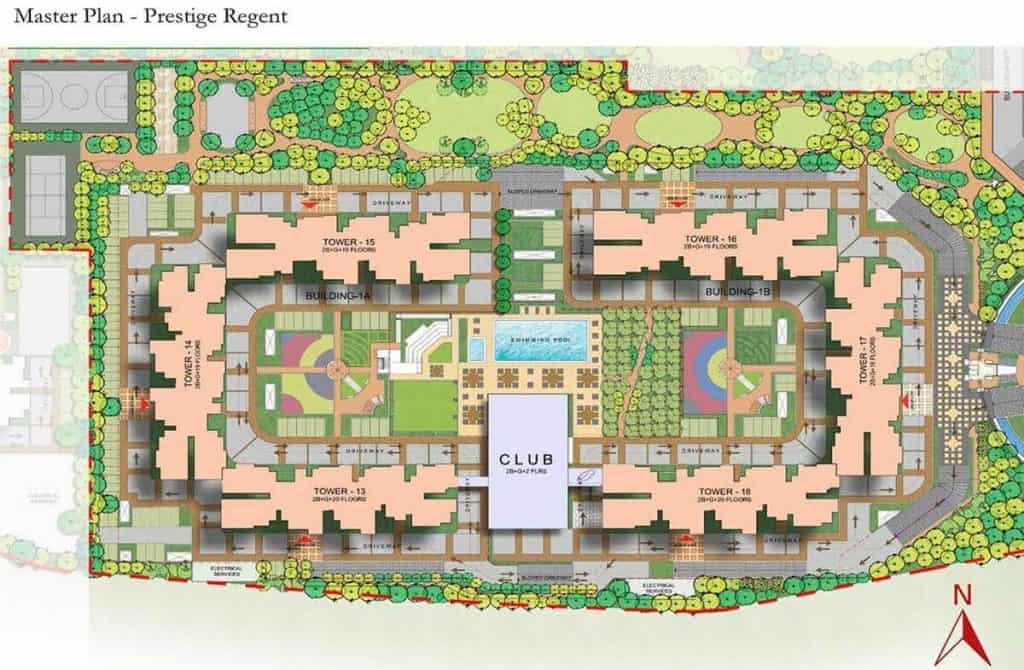 Prestige Finsbury Park bagalur Master Plan