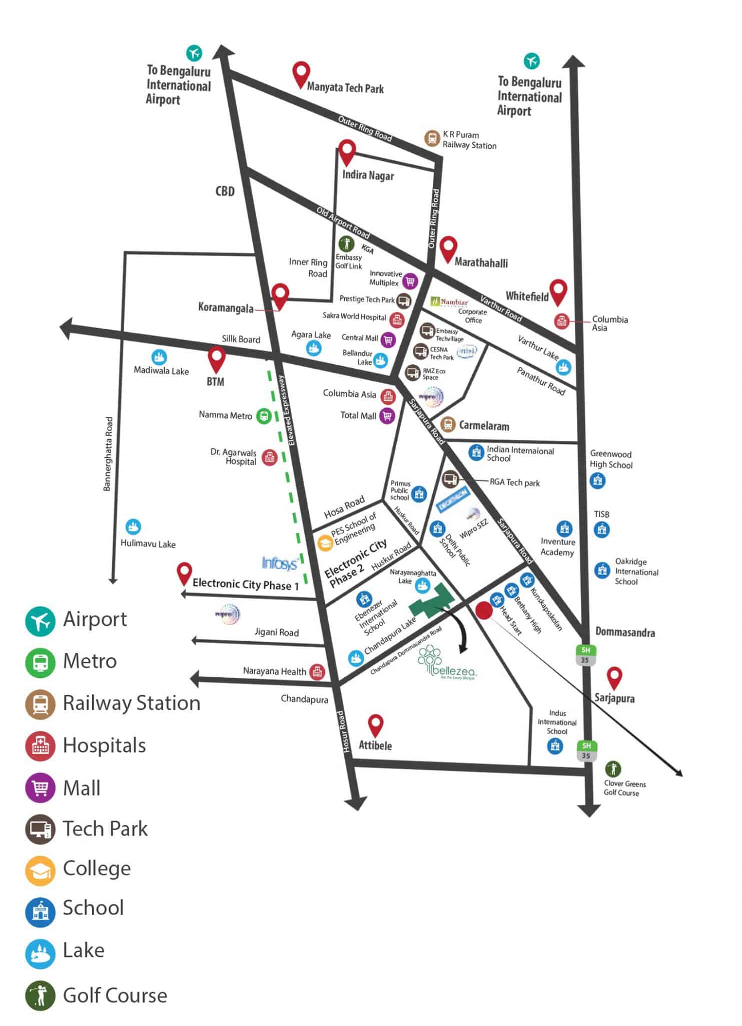 Nambiar Ellegenza Location Map