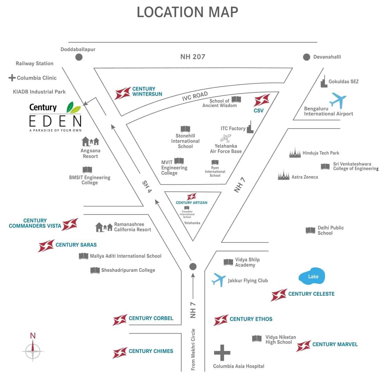 Century Eden Location Map