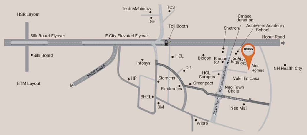 Citrus Aire Location Map