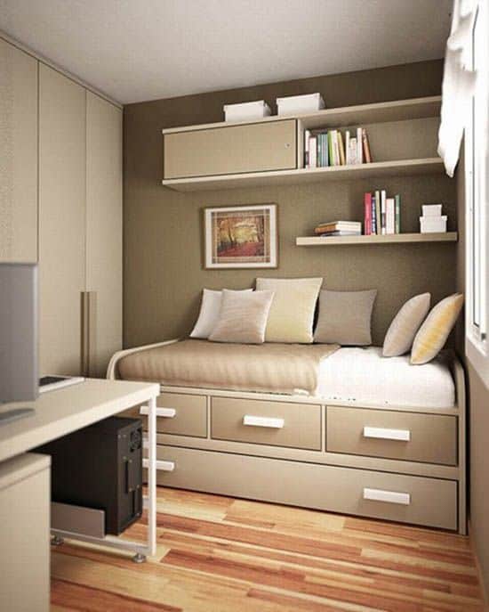 Storage-Oriented Small Bedroom Design Ideas