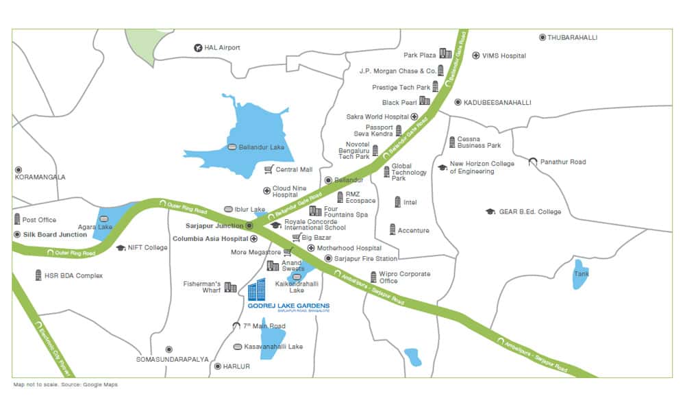 Godrej Lake Gardens Location Map