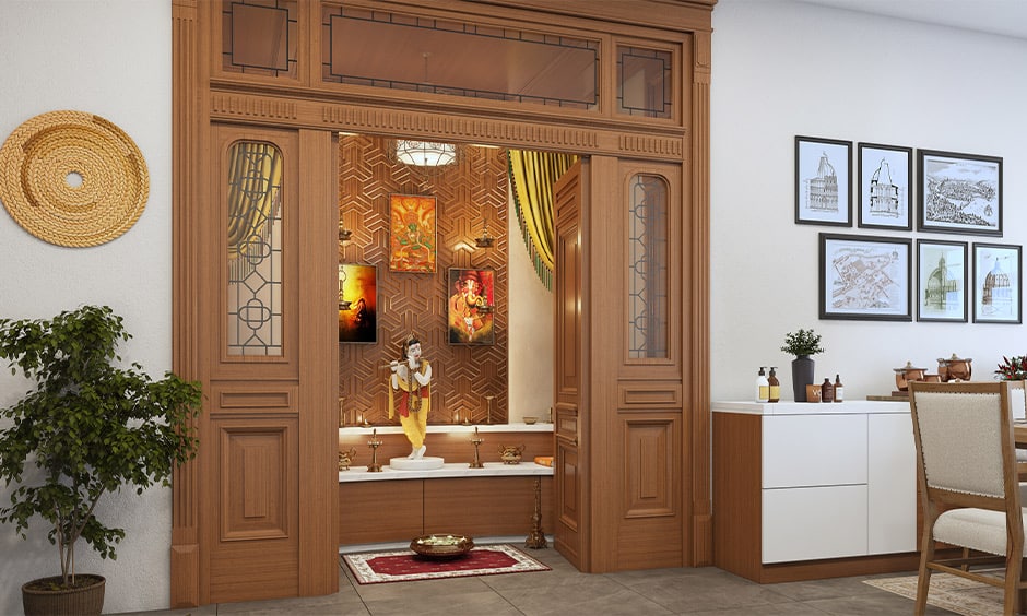 Pooja Room Designs in Wood