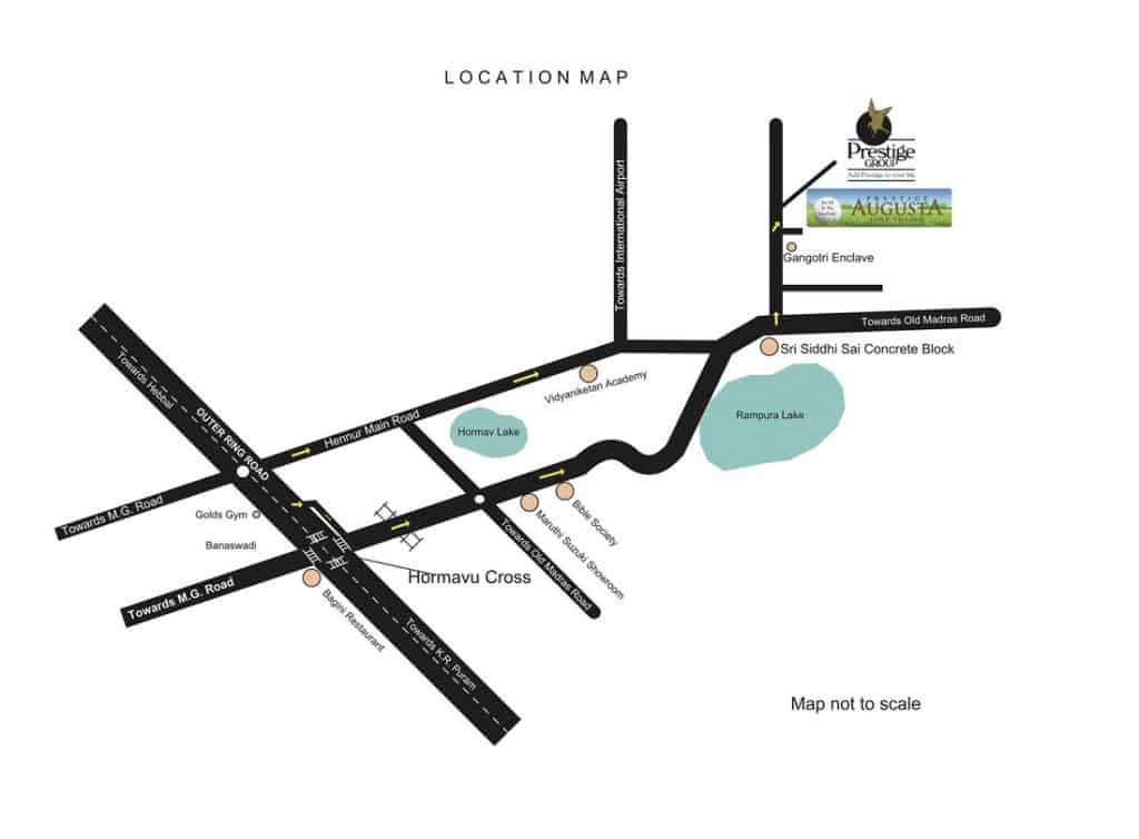 Prestige Augusta Golf Village Location Map