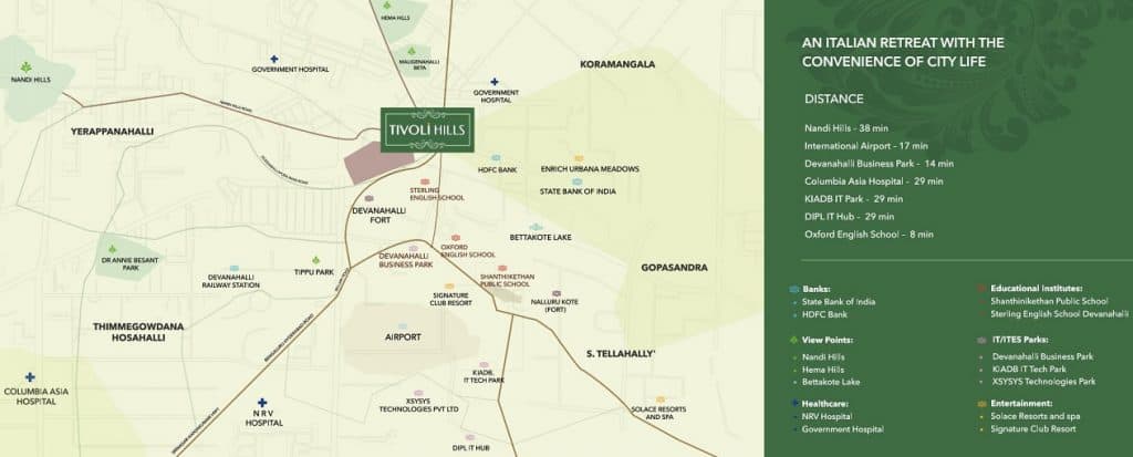 Purva Tivoli Hills Location Map