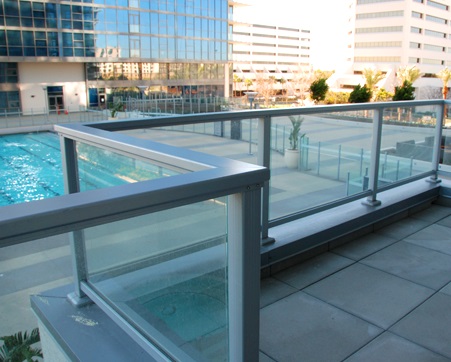 Aluminum Covered Glass Railing