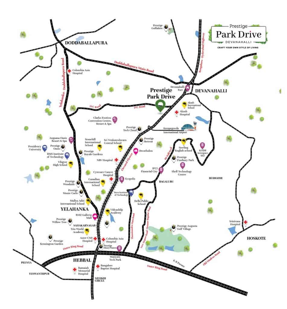 Prestige Park Drive Location Map