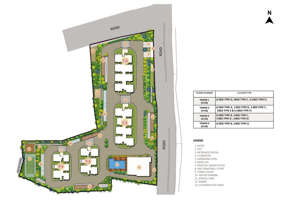 Prestige Tranquil Towers Master Plan