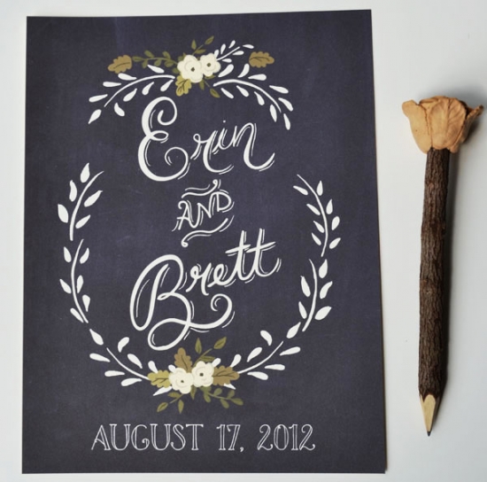 Chalkboard wedding signs