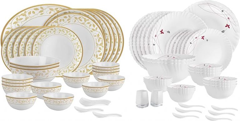 Cello Royal Amber Gold Opalware Dinner Set