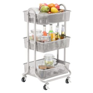 DESIGNA 3-Tier Utility Storage Rolling Cart