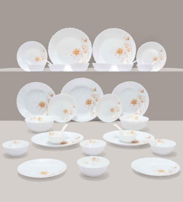 @home Arias Fiesta Fluted Gold Dinner Set