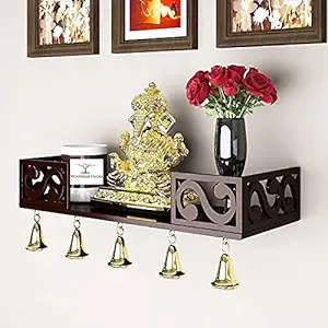 Floating Shelf Mandir Designs For Flats